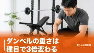 ダンベルの重さは種目で3倍変わる｜初心者が最初の1本を後悔せず選ぶ基準のアイキャッチ画像