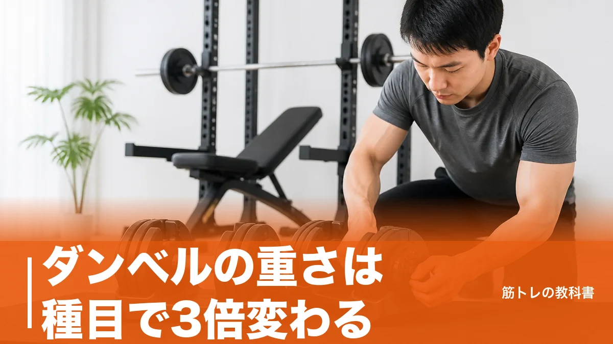 ダンベルの重さは種目で3倍変わる｜初心者が最初の1本を後悔せず選ぶ基準のアイキャッチ画像