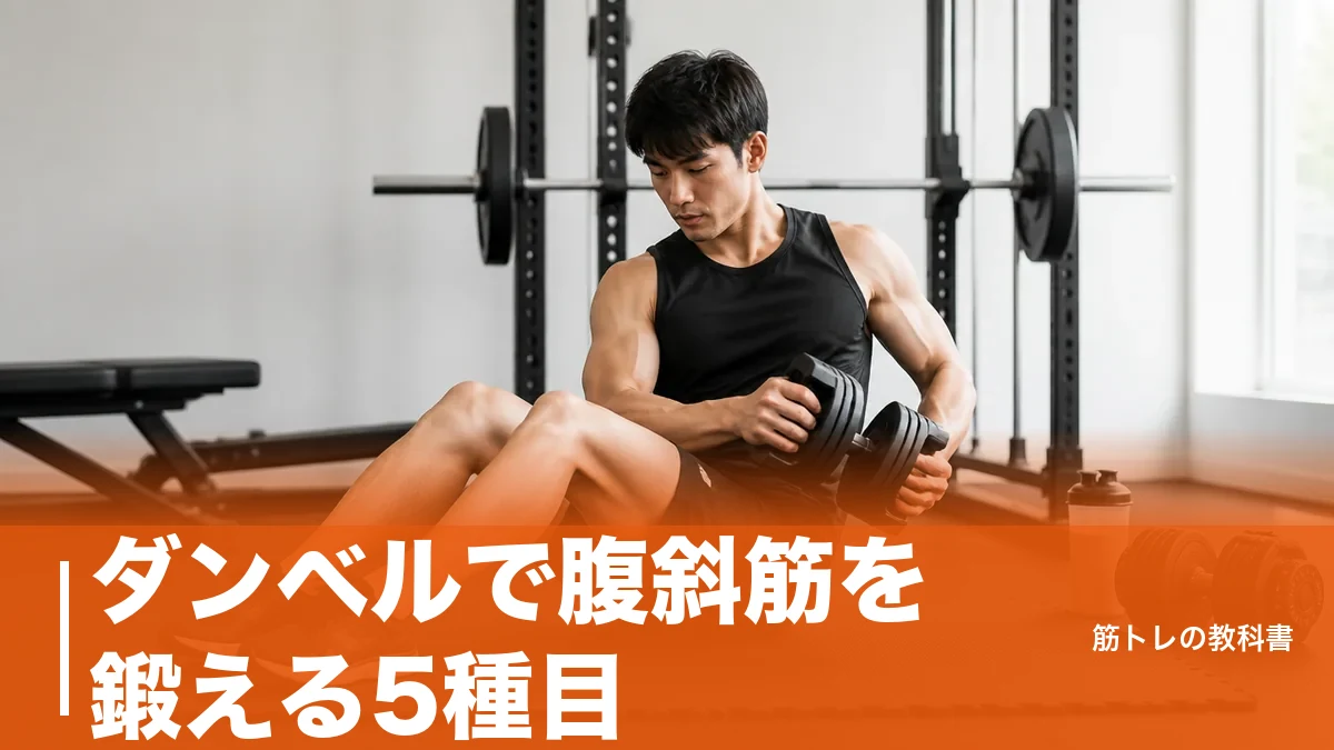 ダンベルで腹斜筋を鍛える5種目｜くびれを潰さない重量設定と失敗3例のアイキャッチ画像