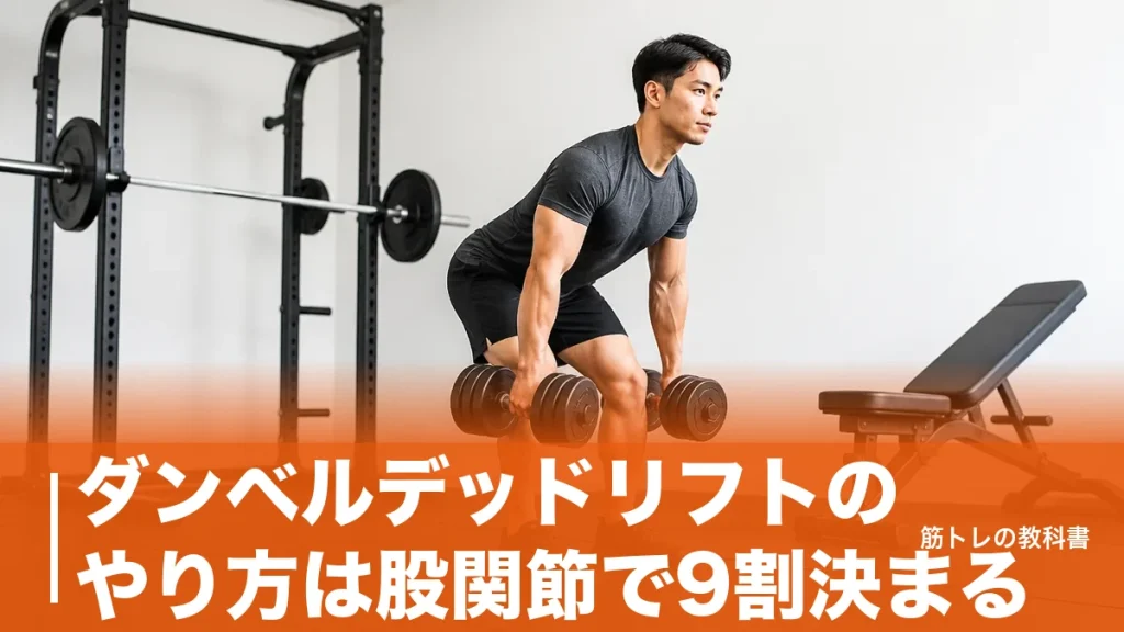 ダンベルデッドリフトのやり方は股関節で9割決まる｜腰を守る手順と重量の目安のアイキャッチ画像