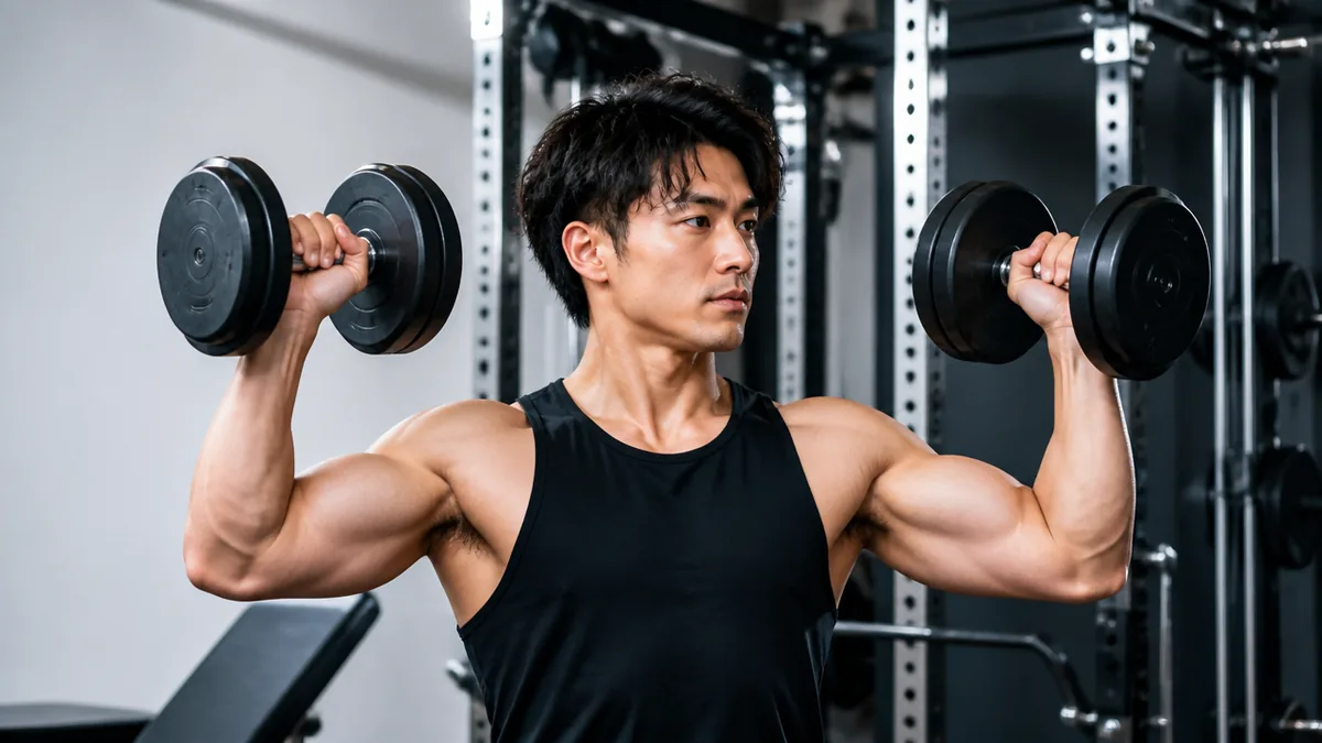 ダンベル筋トレで肩を大きくする4種目｜重量目安とやりがちな失敗を徹底解説のアイキャッチ画像