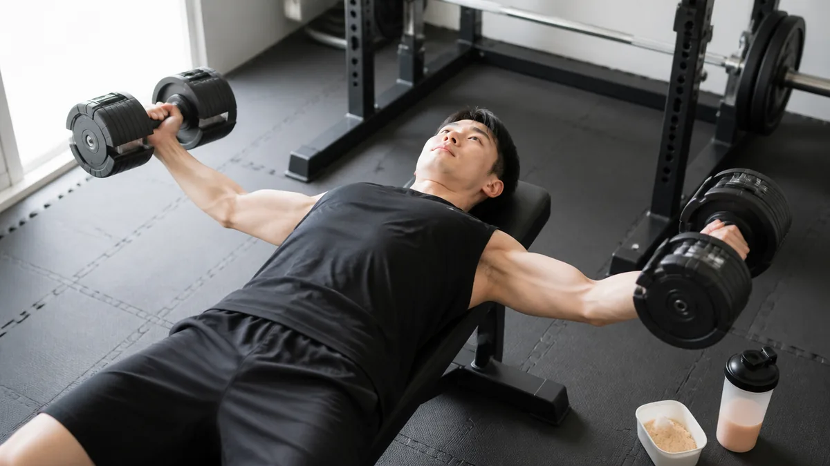 ダンベルフライのやり方を4ステップで固めるの解説画像