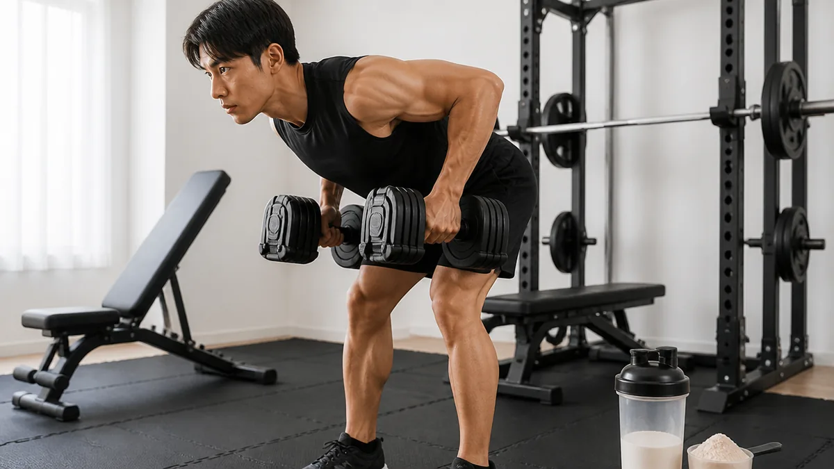 ダンベルベントオーバーローのやり方を5ステップで固めるの解説画像