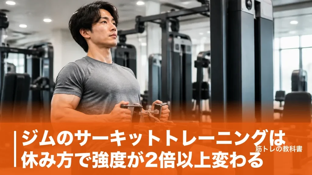 ジムのサーキットトレーニングは休み方で強度が2倍以上変わる｜3.5〜7.5メッツの組み方のアイキャッチ画像