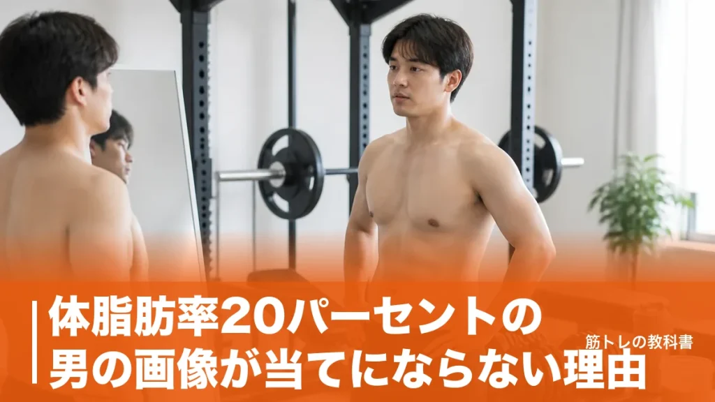 体脂肪率20パーセントの男の画像が当てにならない理由｜判定表2社で割れる境界線のアイキャッチ画像