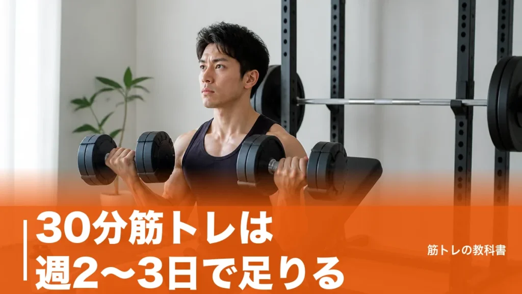 30分筋トレは週2〜3日で足りる｜メタ解析が示す最適量と時間配分の組み方のアイキャッチ画像