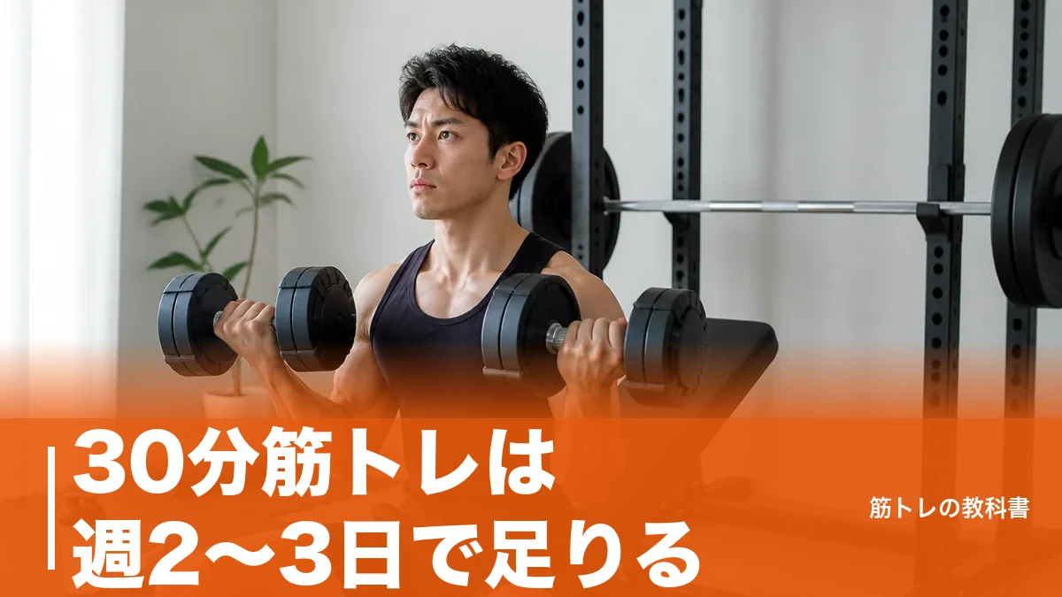 30分筋トレは週2〜3日で足りる|メタ解析が示す最適量と時間配分の組み方のアイキャッチ画像