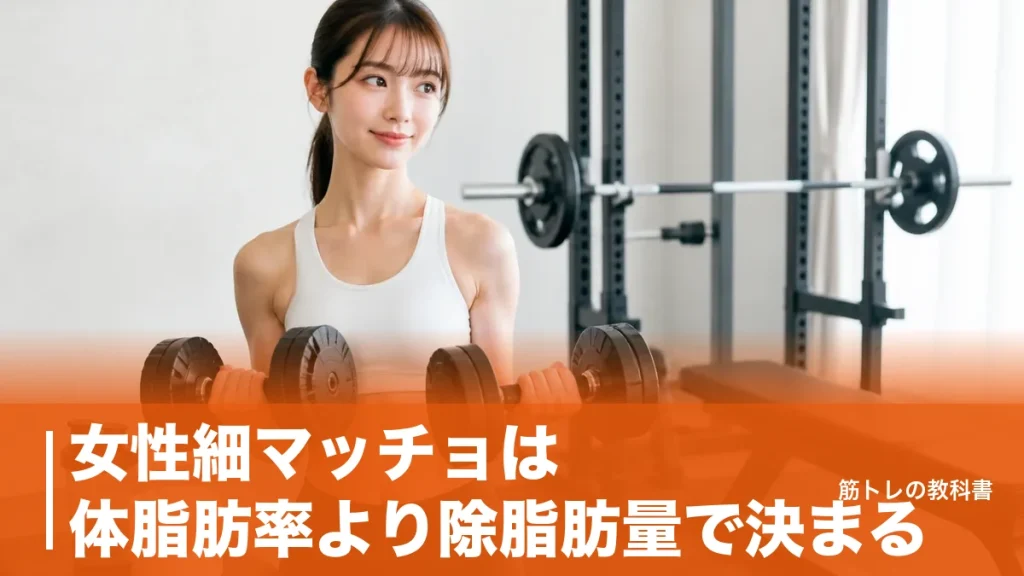 女性細マッチョは体脂肪率より除脂肪量で決まる｜ゴツくならない週2〜3日の作り方のアイキャッチ画像