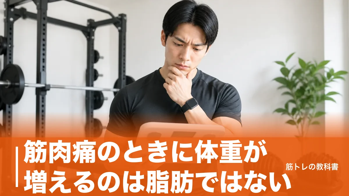 筋肉痛のときに体重が増えるのは脂肪ではない|水分が戻る2〜3日の過ごし方のアイキャッチ画像