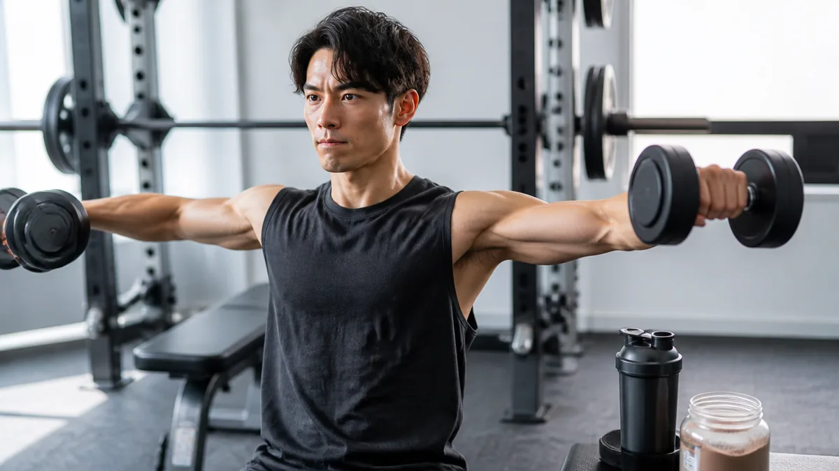 サイドレイズで肩に効かない人が見直す3つの順番の解説画像