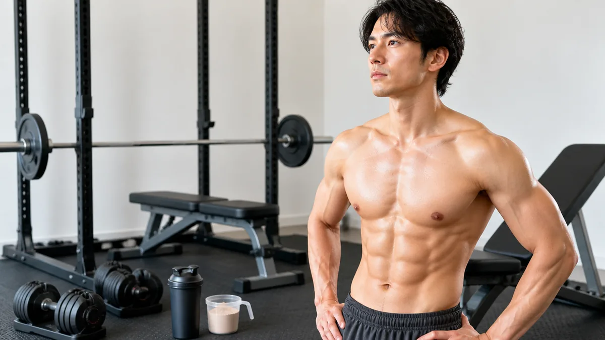 体脂肪率8パーセントの男は、数字のどこに立っているのかの解説画像