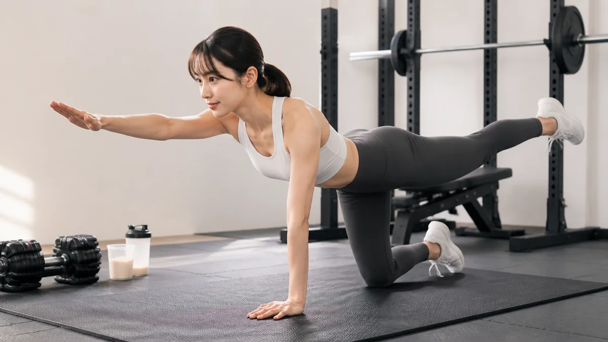 四つん這い筋トレとは？手と膝の4点で支える姿勢が効く理由の解説画像