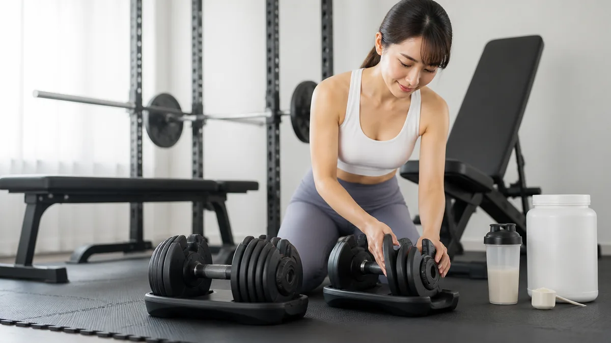 固定式と可変式、女性の自宅トレにはどちらが合う？の解説画像